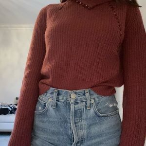 Derkek lam 10 Crosby sweater in red